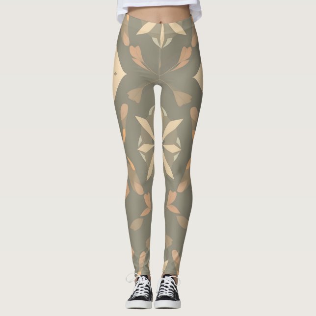 Geometrische Leggings Weichfarben (Vorderseite)