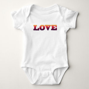 Geometrische Liebe auf Jersey-Bodysuit Baby Strampler