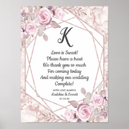 Geometrische Liebe aus Blush-Marble ist eine Sweet Poster
