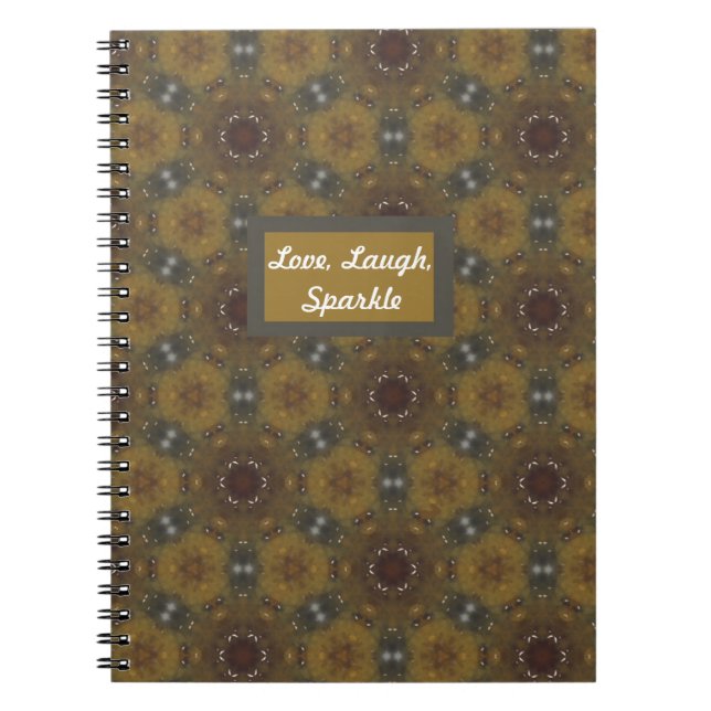 Geometrische Liebe Gemusterter Fall, Lachen, Spark Notizblock (Vorderseite)