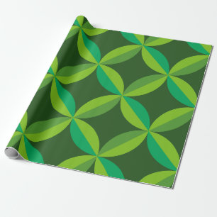 Geometrische Limon-Minze-Grünkreise des mittleren Geschenkpapier