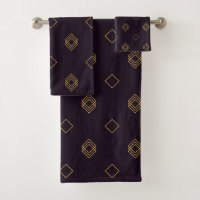 Geometrische lineare Goldquadrate Muster dunkles H