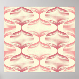 Geometrische Linien: Abstrakter Nahtloser Hintergr Poster