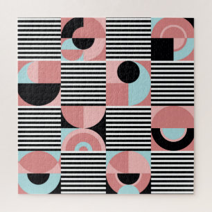 Geometrische Linien, farbenfrohe Formen Mosaik.