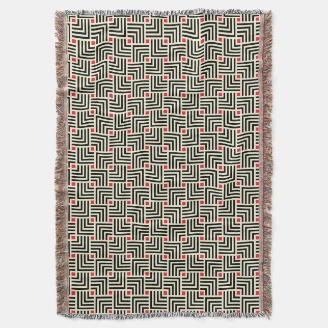 Geometrische Linien Muster Decke (Vorderseite Vertikal)