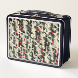 Geometrische Linien Muster Metall Brotdose