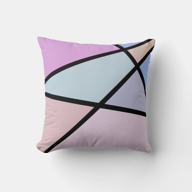 Geometrische Linien und Formen Kissen (Vorderseite)