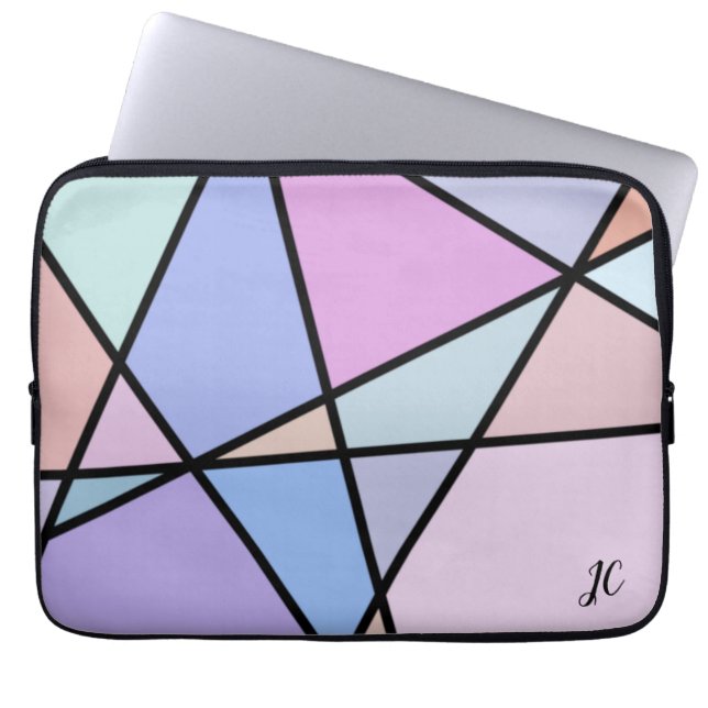 Geometrische Linien und Formen Laptopschutzhülle (Vorderseite)