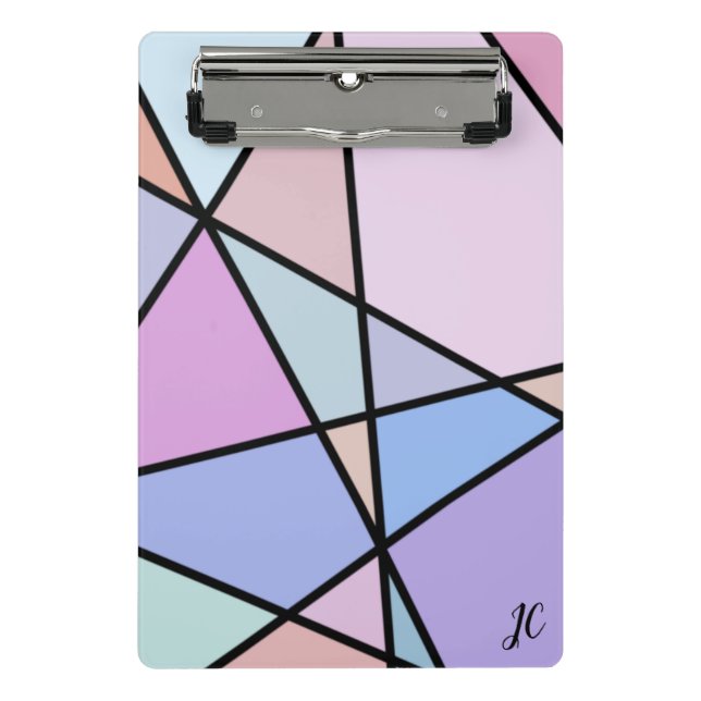 Geometrische Linien und Formen Mini Klemmbrett (Vorderseite)