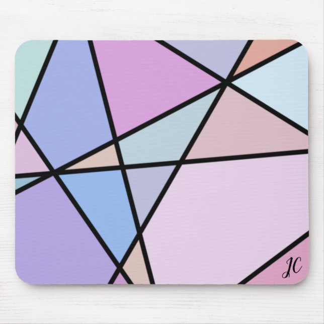Geometrische Linien und Formen Mousepad (Vorne)