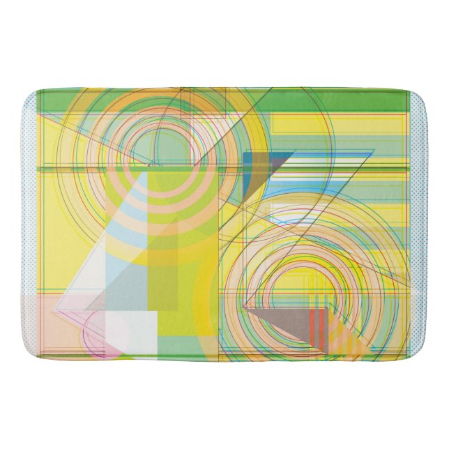 Geometrische Linienformen Bath Mat Badematte (Vorderseite)