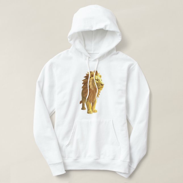 Geometrische Lion Hoodie (Design vorne)