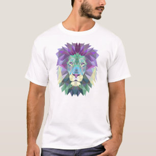 Geometrische Löweillustration T-Shirt