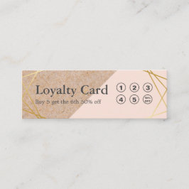 Geometrische Loyalität GoldKraftPrinted Mini Visitenkarte