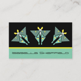 Geometrische Luna Moth Business Card Visitenkarte