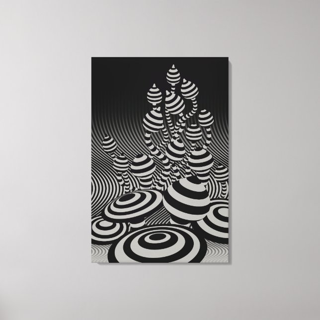 geometrische Magic Mushrooms der Leinwand grau (Vorderseite)