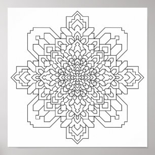 Geometrische Mandala #11 Poster