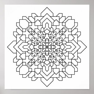 Geometrische Mandala #12 Poster