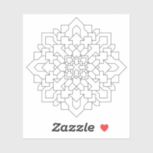 Geometrische Mandala #3 klären sich Aufkleber