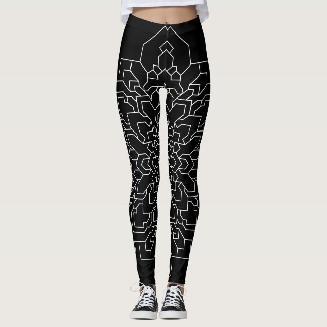 Geometrische Mandala #4 Leggings (Vorderseite)