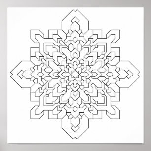 Geometrische Mandala #4 Poster