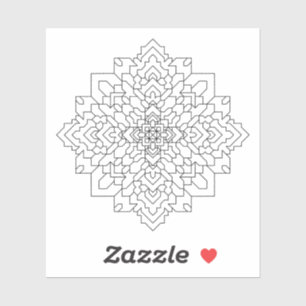 Geometrische Mandala #7 klären sich Aufkleber