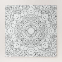 Geometrische Mandala Black Lines v2 Farbvorlage