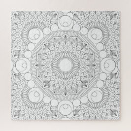 Geometrische Mandala Black Lines v2 Farbvorlage