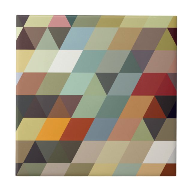 Geometrische Mehrfarbendreiecke der Muster-| Fliese (Vorderseite)