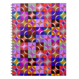 Geometrische mehrfarbige Quadrate Notizblock