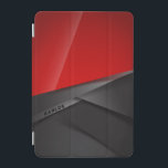Geometrische Metallkonstruktionen, schwarz und rot iPad Mini Hülle<br><div class="desc">Modernes geometrisches Metalldesign,  Rot und Schwarz Hintergrund mit optionalem Monogramm.</div>