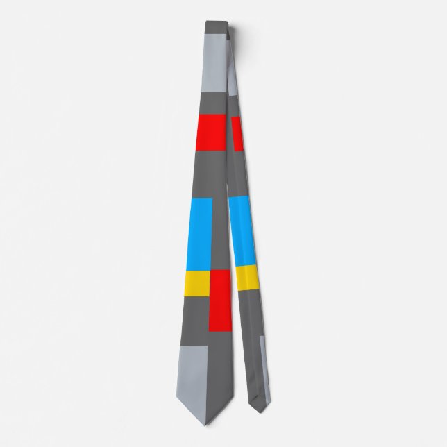 Geometrische minimale Bauhausfarbzusammensetzung Krawatte (Vorderseite)