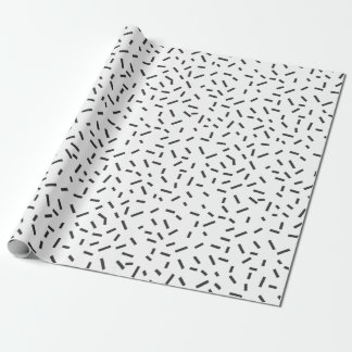Geometrische minimale schwarze abstrakte Art Geschenkpapier