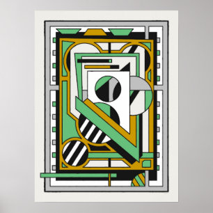 Geometrische moderne abstrakte Komposition Poster