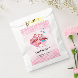 Geometrische moderne Flamingo Kinderdusche Geschenktütchen