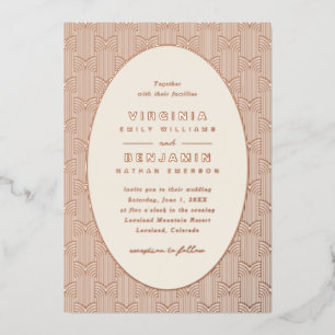Geometrische Moderne Hochzeit Folieneinladung