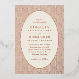 Geometrische moderne Hochzeit Folieneinladung