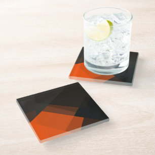 Geometrische moderne Retro-Farben #13 Glasuntersetzer