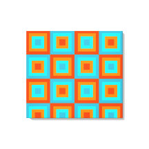 Geometrische Muster Farbe Türkis Orange