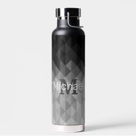 geometrische Muster für graue Dreiecke Trinkflasche