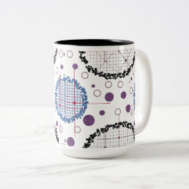Geometrische Muster für modernes Design Zweifarbige Tasse