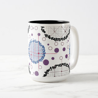 Geometrische Muster für modernes Design Zweifarbige Tasse
