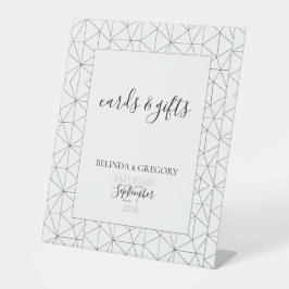 Geometrische Muster Hochzeitkarten und Geschenke Sockelschild
