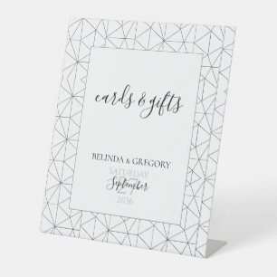 Geometrische Muster Hochzeitkarten und Geschenke Sockelschild