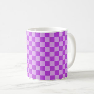Geometrische Muster in Lila und Helllila Kaffeetasse