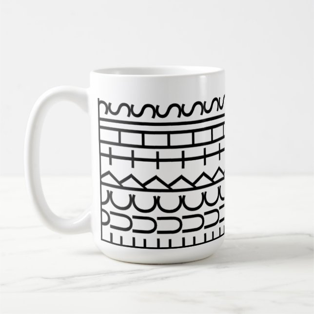 Geometrische Muster Keramik Kaffeemaschine Tasse - (Links)