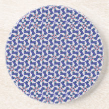 Geometrische Muster - Rot und Blau Pinwheel Unters