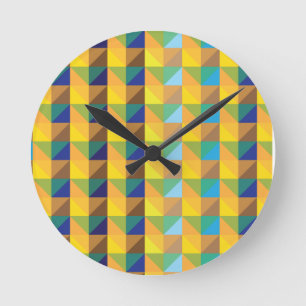 Geometrische Muster Runde Wanduhr