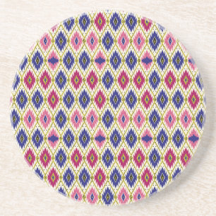 Geometrische Muster: Traditionelle Textile Illustr Getränkeuntersetzer