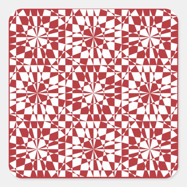 Geometrische Musteraufkleber Quadratischer Aufkleber (Vorderseite)